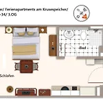 Apartmán Ferienapartments Am Krusespeicher Ferienapartments Am Krusespeicher 3-34 *